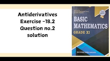Class 11 antiderivative Ex.18.2 (Q.no. 2 solution)