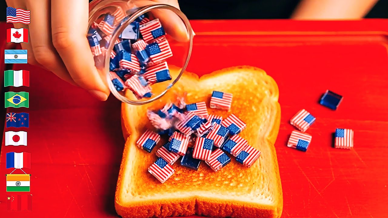 Country Flags Melt Like Butter 4🧈  Mind Blowing AI ASMR Compilation! 
