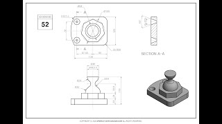 SolidWorks Exercises 52 | Упражнения SolidWorks 52 | SolidWorks mashqlari 52