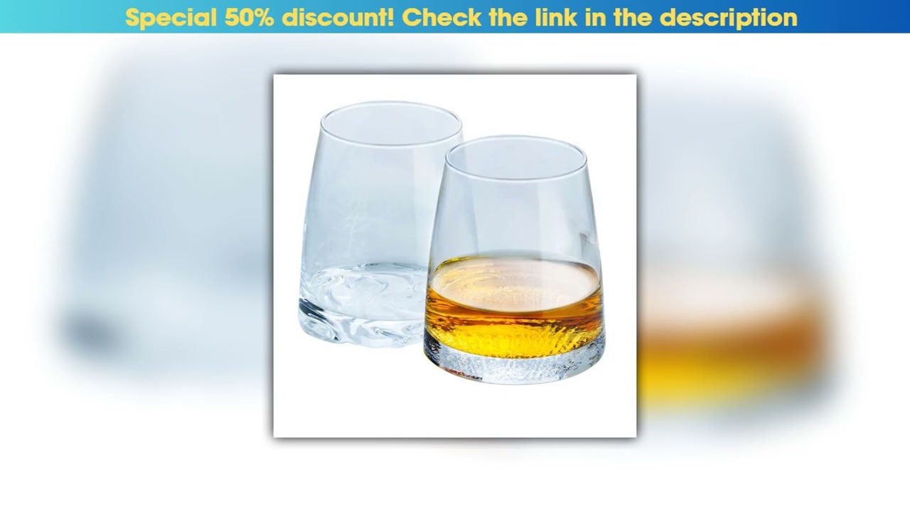 First Look Distant Mountain Whiskey Glass Old Fashioned Kiriko Crystal Wine Glasses Clear Artistic•