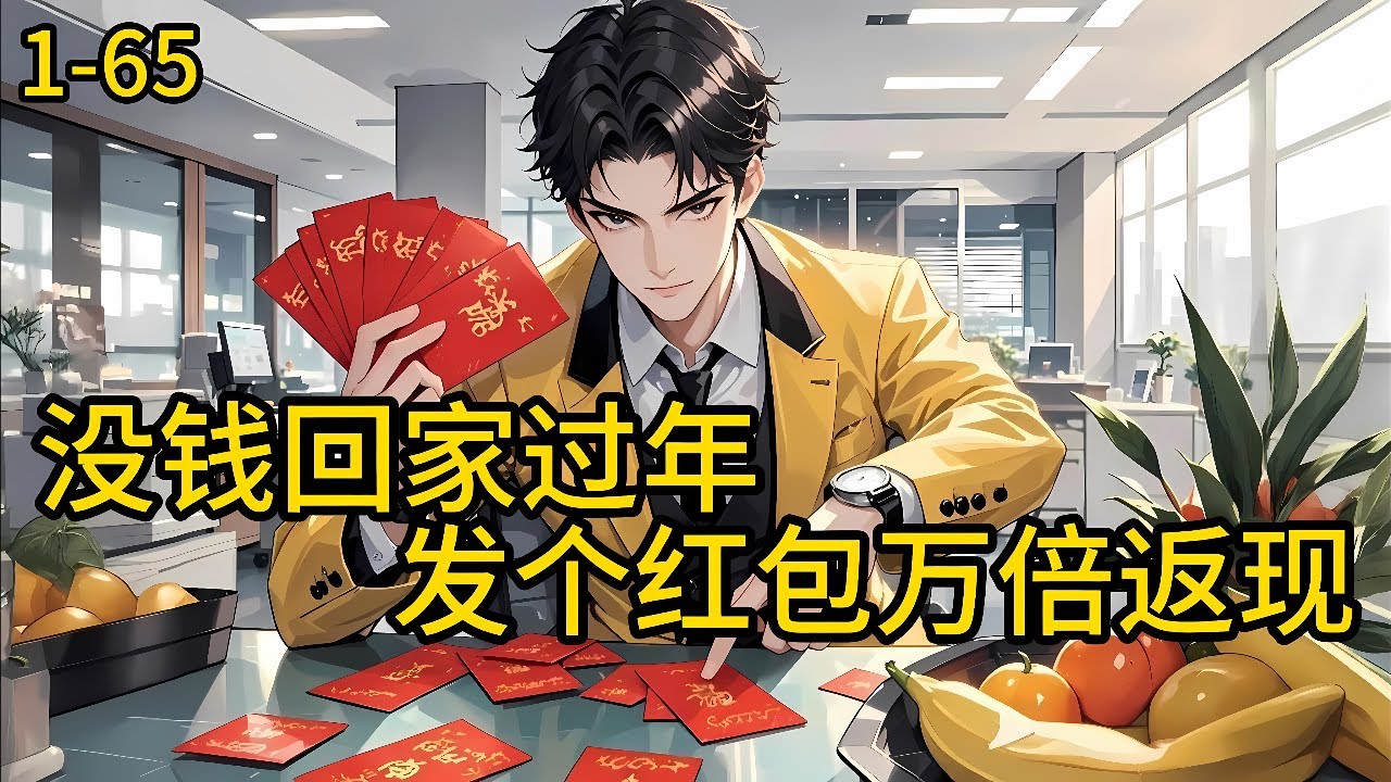 《没钱回家过年？发个红包万倍返现》1-65，临近过年，可陈洛年已经失业三个月，三个月没有收入没有钱。不敢回家。绝境时刻，绑定【红包返现系统】，获得亿万红包资金。#都市 #热血 #漫畫#爽文