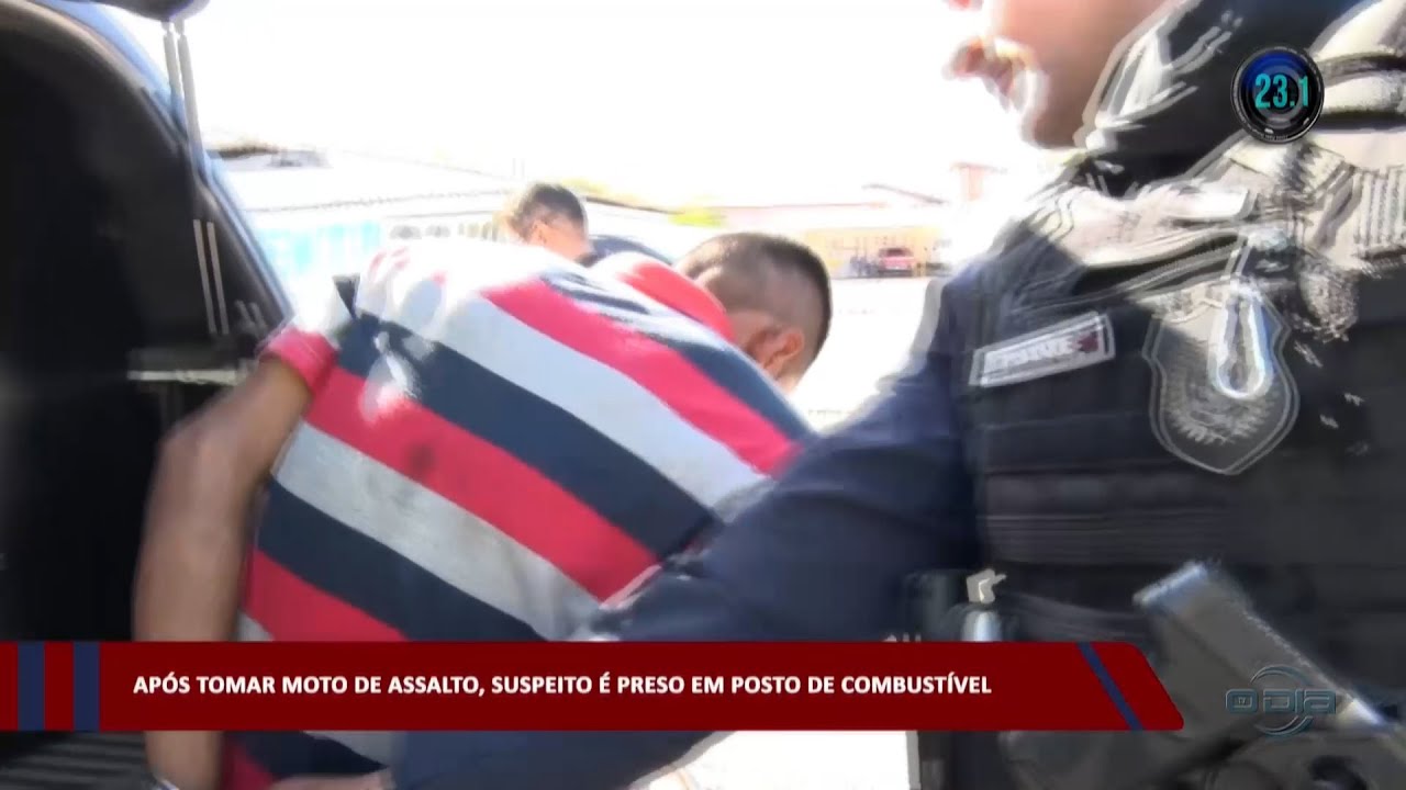 Após tomar moto de assalto, suspeito é preso em posto de combustível 17 08 2023