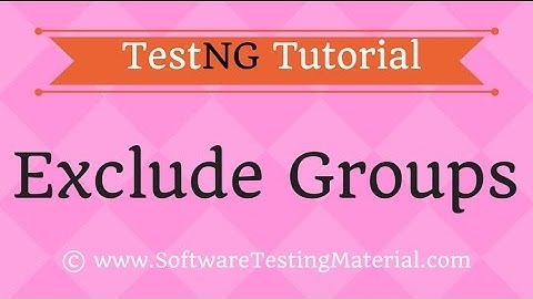 TestNG Groups Exclusion