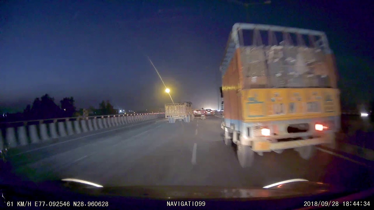 Narrow Escape from Accident NH1 - Caught on Car Dash Camera