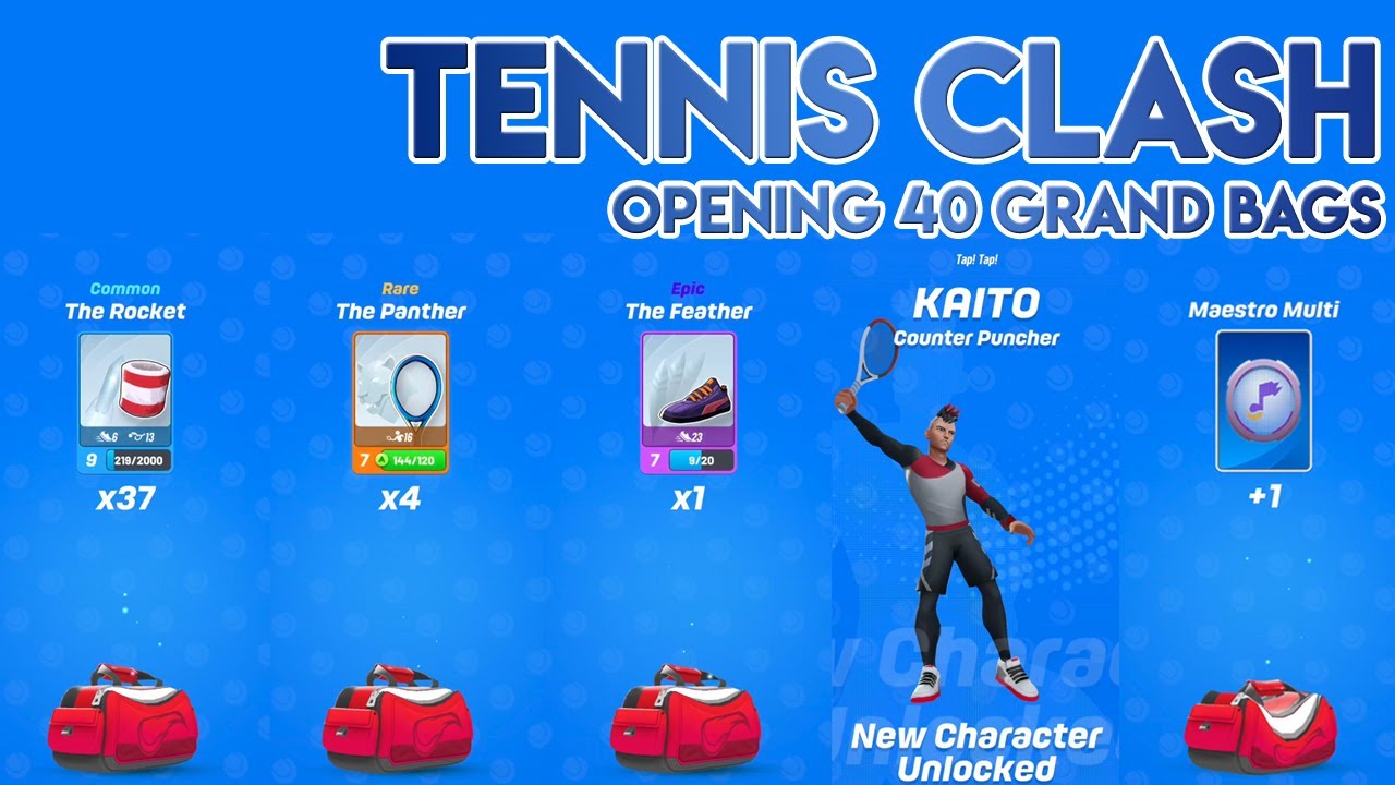 Tennis Clash 40 Grand Bags Opening [Red Bags] YouTube