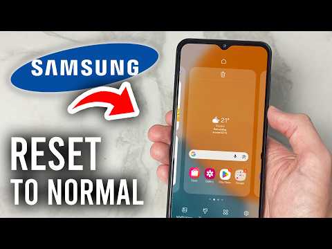 How To Reset Home Screen Back To Normal On Samsung Phone - Tutorial