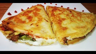 Chicken Crepe with Mozzarella Cheese