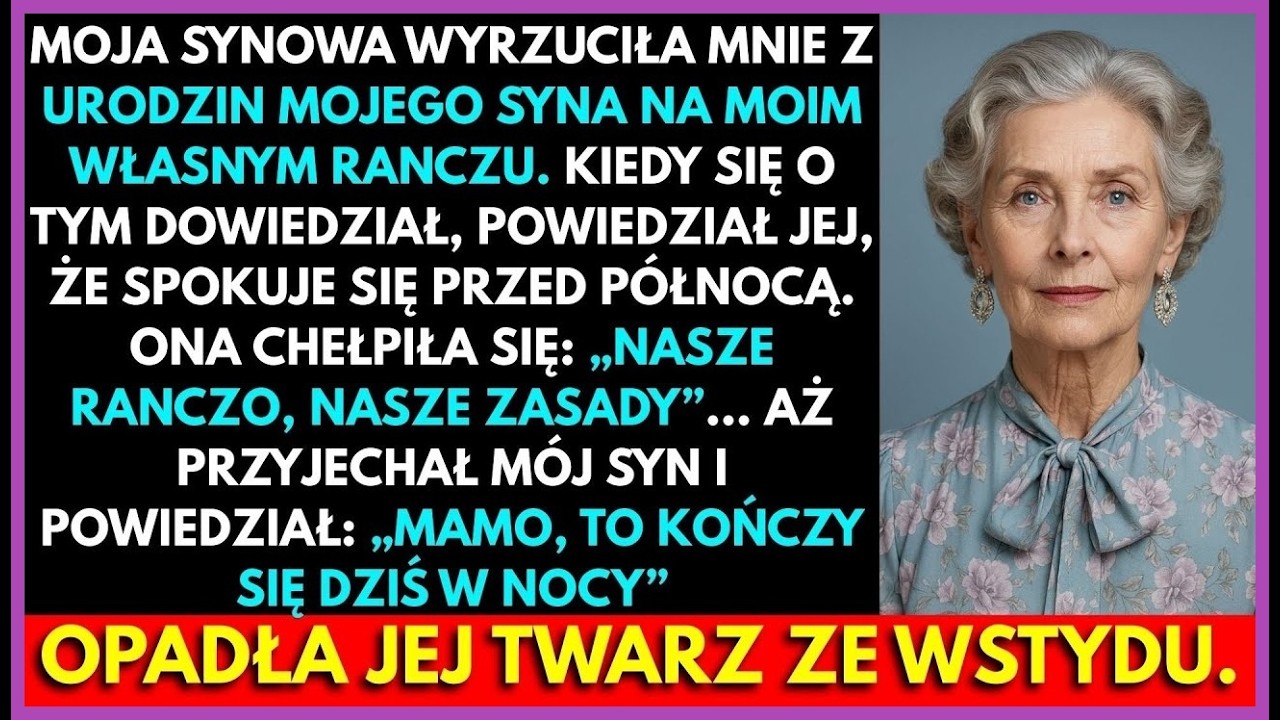 Synowa Wyrzuciła Mnie Z Urodzin Syna… A Gdy Się Dowiedział, Wyrzucił Ją Przed Północą