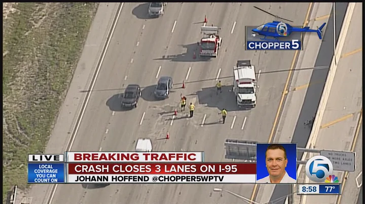 I-95 SB crash stacks up traffic in Palm Beach County