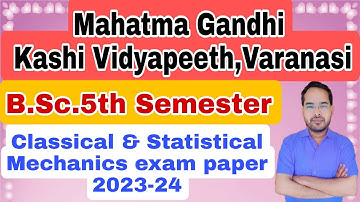 Physics exam analysis of B.Sc.5th Sem. |MGKVP University|by Navneet Gautam