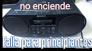 Reparación básica para principiantes || Falla común Radio Sony no enciende