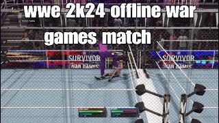 wwe 2k24 offline match war games match cookie family vs damage ctrl screenshot 4