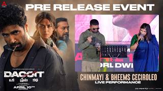Chinmayi & Bheems Ceciroleo Live Performance | Dacoit Pre-Release Event LIVE | Adivi Sesh, Mrunal