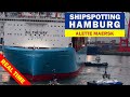 ALETTE MAERSK – Echtzeit-Einlaufen im Hamburger Hafen, Waltershofer Hafen | Shipspotting Hamburg