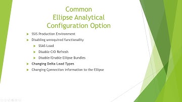 Ellipse Analytics Basic Configuration