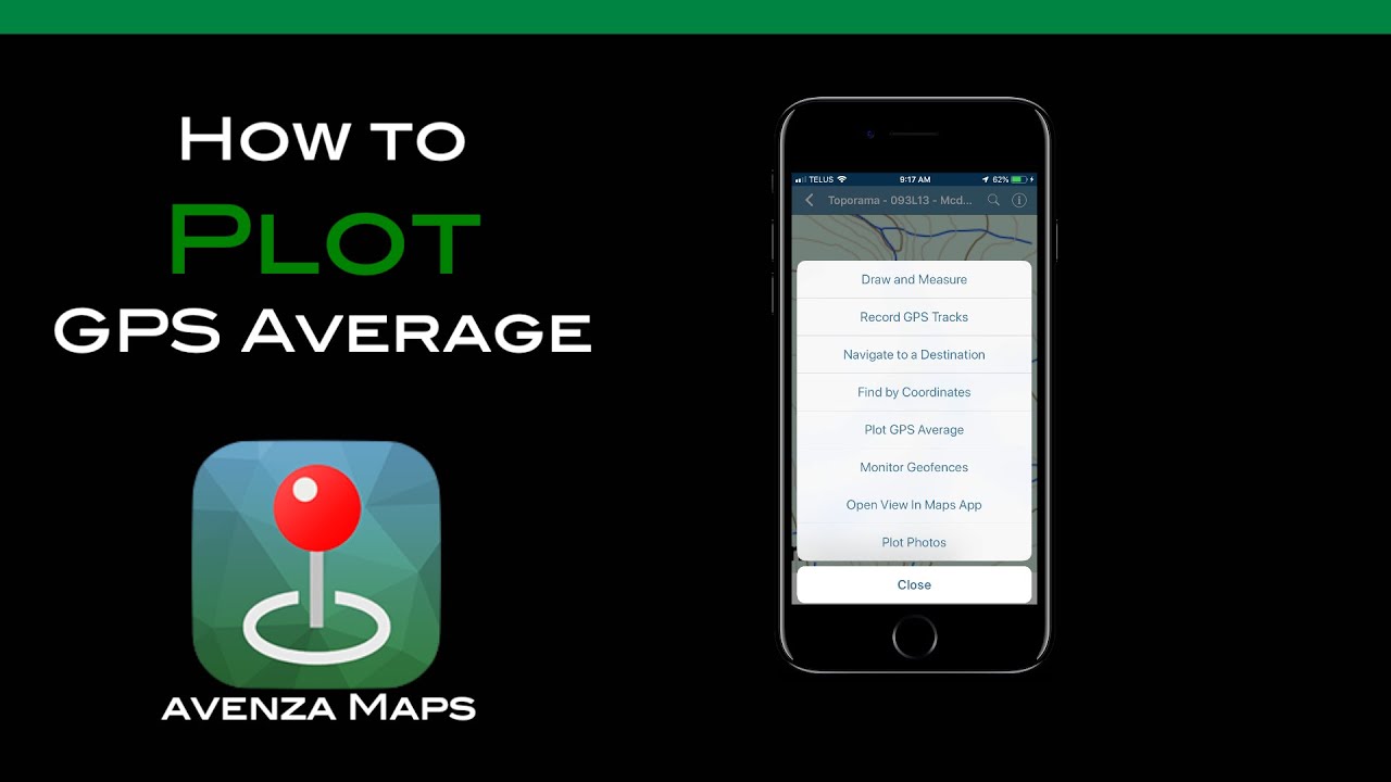 AVENZA MAPS Learn How to Plot A GPS Average in Avenza Maps. - YouTube