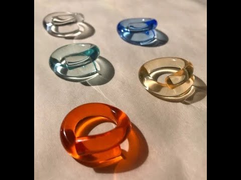 Hangzhi 2020 летние новые цветные прозрачные стеклянные кольца из акриловой смолы- необычные