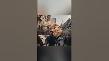 A building was destroyed by an earthquake.
