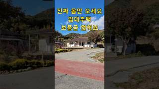 부담없이 진짜 몸만 오세요 다 있어요~올수리된 시골주택임대~보증금 없어요[땅지통]