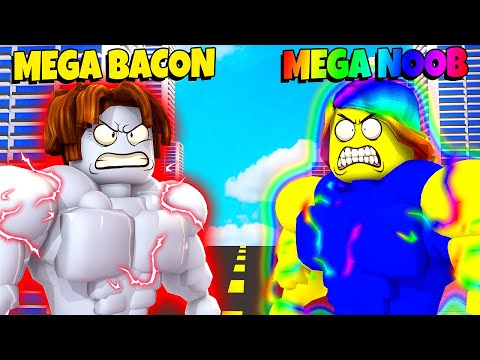 I Became A Mega Noob To Fight The Mega Bacon Roblox Youtube - roblox buff noob vs egg9000 youtube