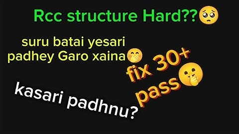 Class 12 Rcc model questions|| Neb class 12 civil engineering||kasari padhnu?||sushrut neupane||