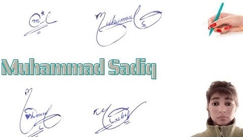 Muhammad Sadiq signature style