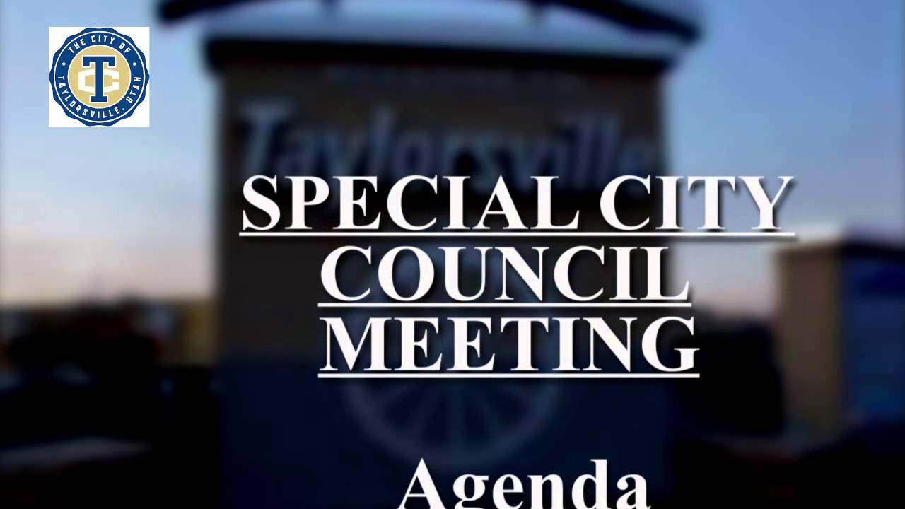 Taylorsville City Special City Council Meeting March 09, 2016 YouTube