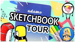 MOSSERY SKETCHBOOK TOUR & REVIEW: Watercolour, Guinea Pigs & Shiny Paint!