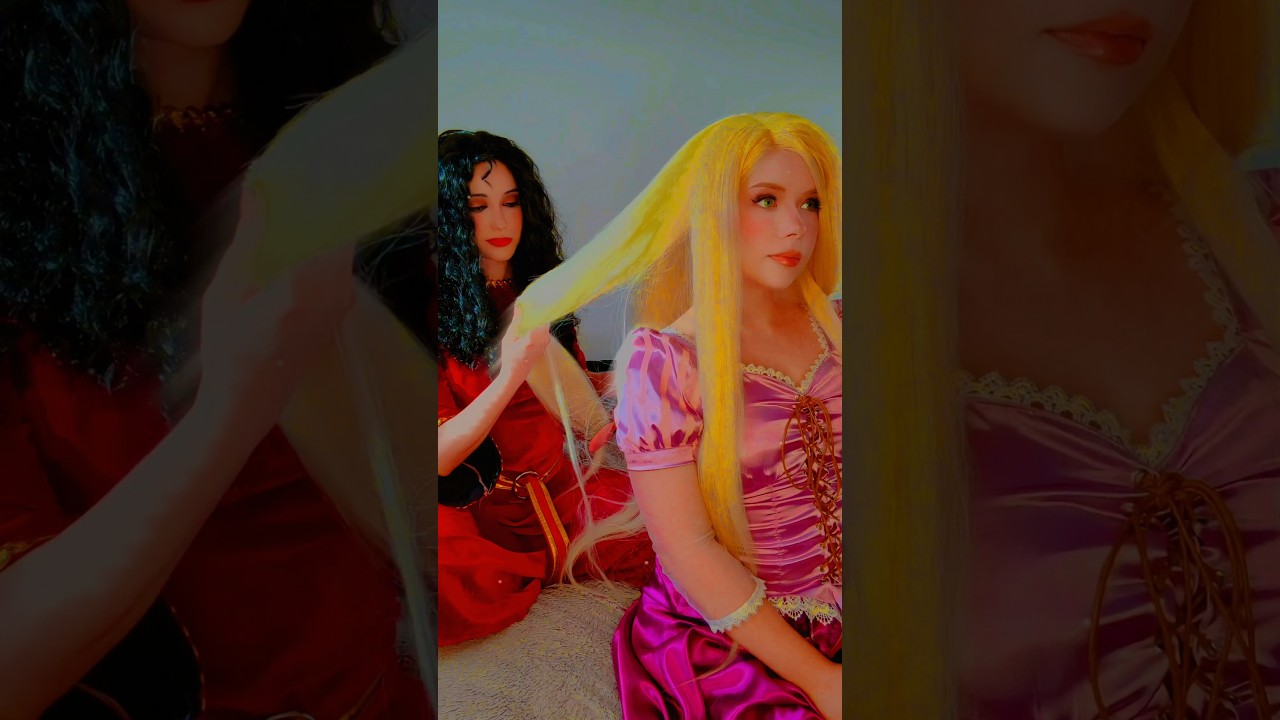 My flower 🌸🌼 slipping through my fingers | Mother Gothel & Rapunzel @nikkihatsunecosplay #cosplay
