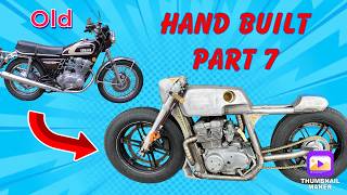 Hand Building my Dream Custom Motorcycle - Part 7 - Full Timelapse - Cafe Racer Bobber Harley