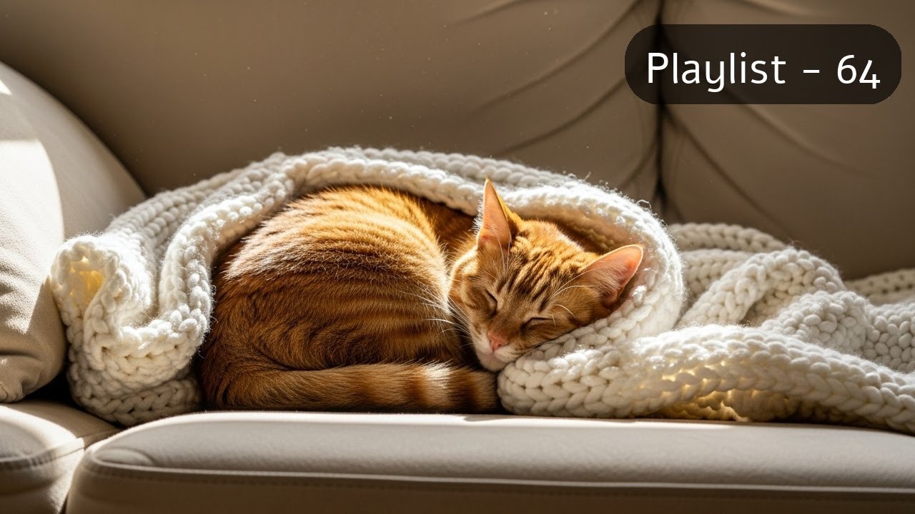 [Track - 64] Cozy Piano Background & Sleeping Cat Ambience
