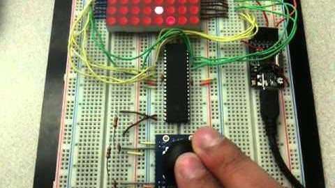 Shifting an Illuminated LED in 8 Directions, With Variable Speed, Around and LED Matrix