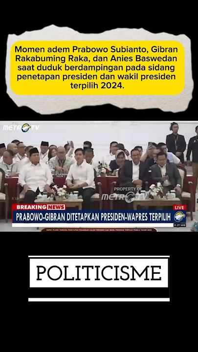 Momen adem para kontestan Pilpres 2024 saat duduk berdampingan pada sidang penetapan KPU