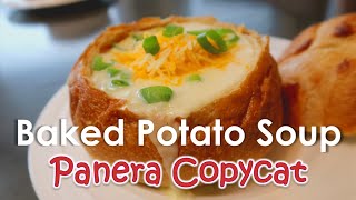 Baked Potato Soup (EASY) | Panera Baked Potato Soup copycat recipe | Meatless Monday Series