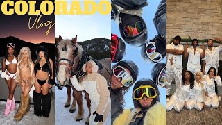 Travel Vlog | Colorado Bday Trip + Skiing + Snowmobile + Sleigh Ride + Game Night + Tubing+ski Party