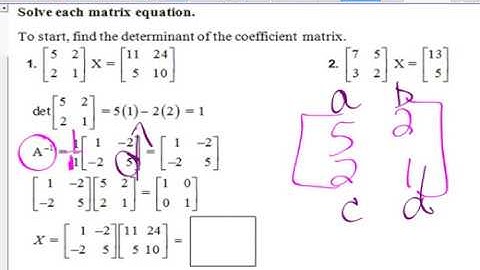 Algebra 2, Ch 12-4, Inverse Matrices and Systems