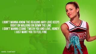 Glee Cast - I Don&#39;t Want to Know (Quinn Version - Lyrics Video)