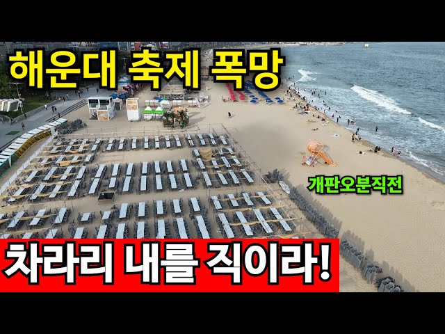하루 천만원씩 날린다, 해운대 축제 개판 텅텅비었다