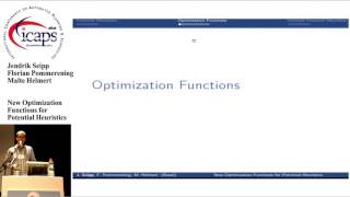 ICAPS 2015: "New Optimization Functions for Potential Heuristics"