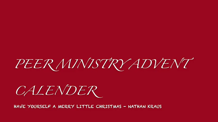 Nathan Kraus '17 Performs for Advent Calendar