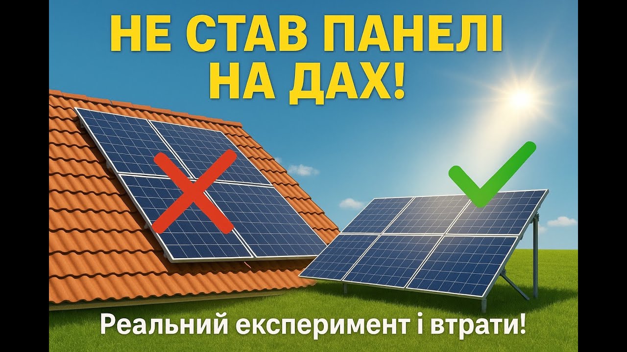 Сонячні Панелі: ЧОМУ на Землі у 2 РАЗИ Вигідніше ніж на Даху! ⚡ 