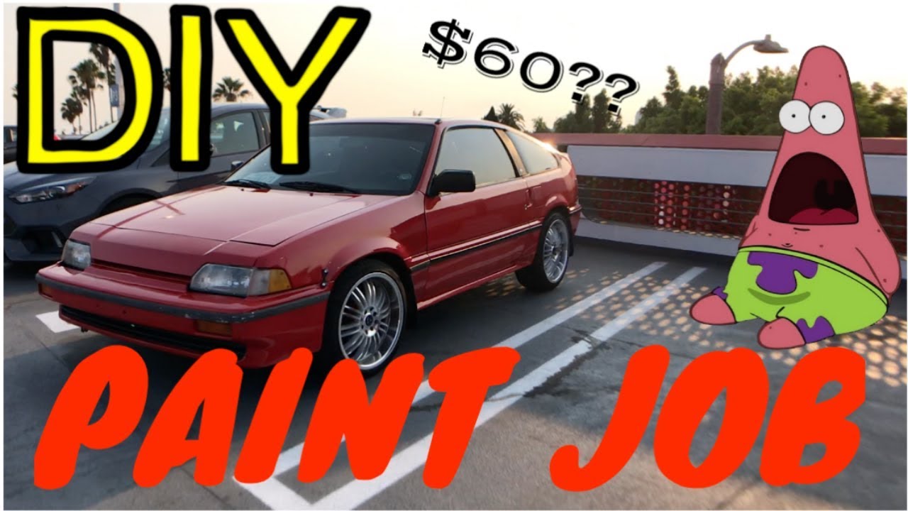 How to paint a car for only 60! AMAZING Results! (CRX RESTORATION