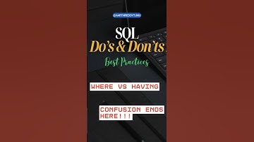 WHERE vs HAVING — SQL WHERE vs HAVING — How to choose the right one always and avoid wrong results?
