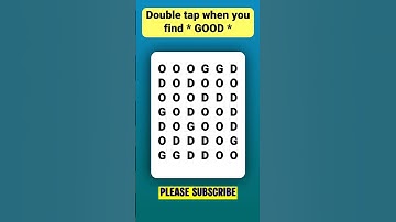 Find 👉GOOD👈 in 5 seconds | Visual Test | Observation Skills | Number Search | Find the Odd one out