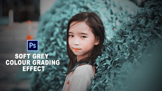 Soft Grey Color Grading Photoshop Tutorial screenshot 1