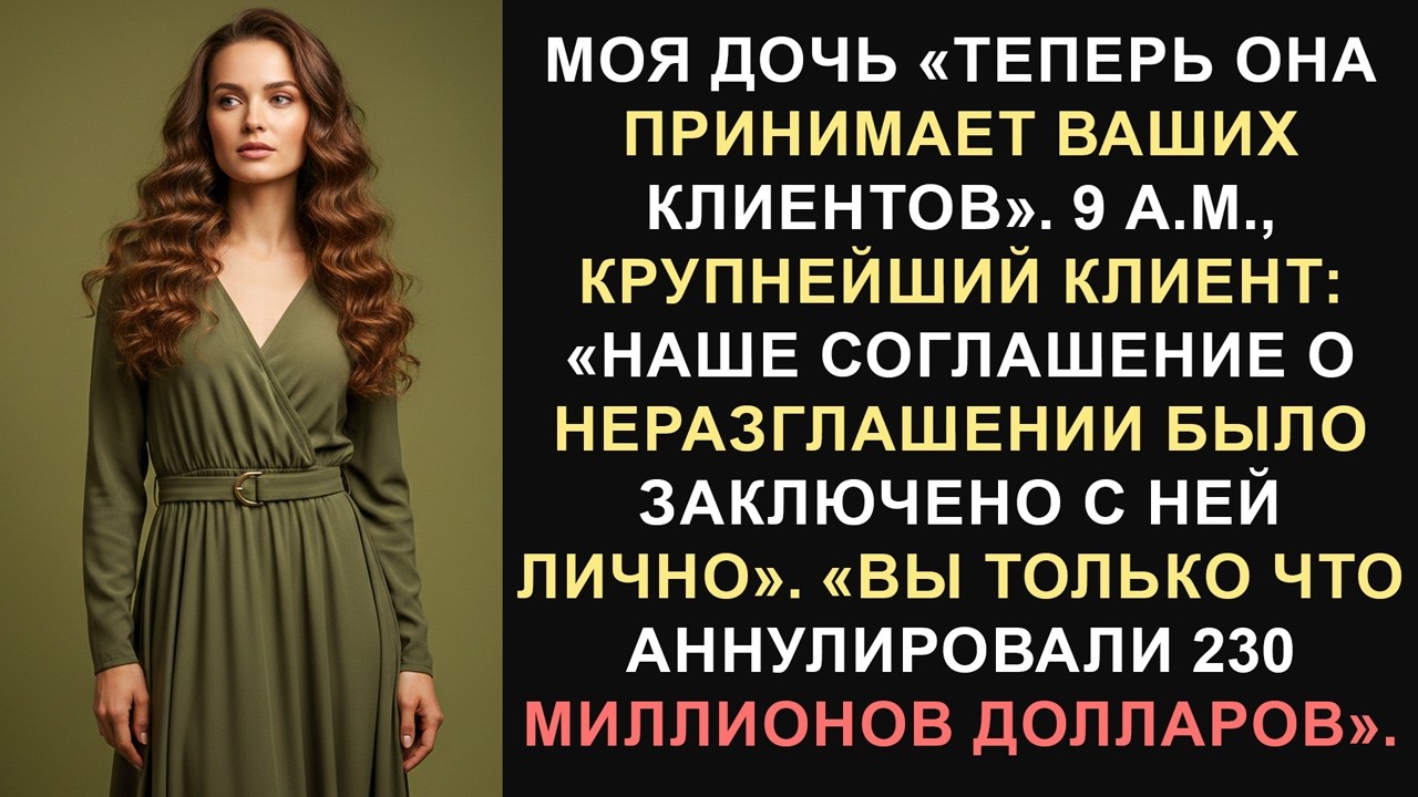 Он передал моих клиентов своей дочери — одна подпись привела к потере 230 миллионов долларов.