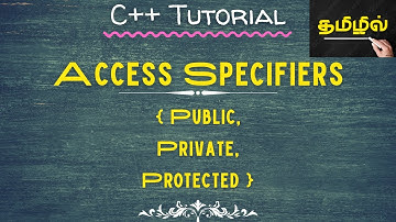 Explanation of "ACCEESS SPECIFIERS/MODIFIERS" in C++ Programming in Tamil.