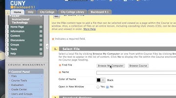 CETL How To: Add a File to Blackboard Course