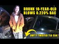 Drunk 18-Year-Old is Arrested for DUI and Blows 0.220% BAC
