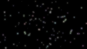 Lightwave 3D 2020 - Star-Sphere rotating with multicoloured, glowing, blured stars.